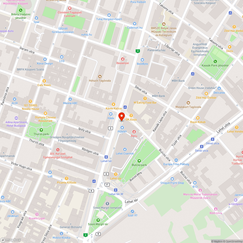 Kidőlt tábla Váci út 15. bejelentés helye