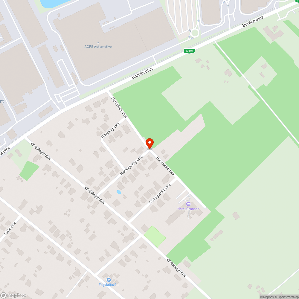 Veszélyes kátyú bejelentés helye