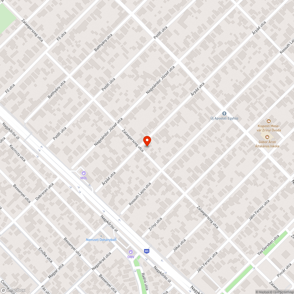 Törött mozdulatlan autó bejelentés helye