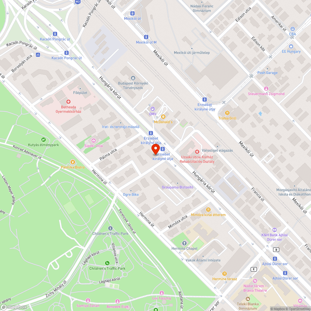 Szemét a kisbolt körül a Városliget szélén bejelentés helye