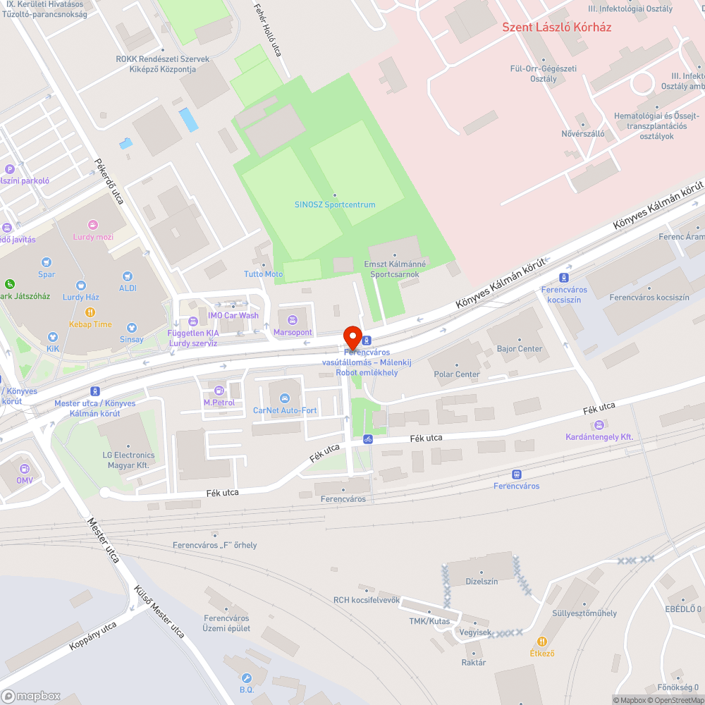 Gyalogos-kerékpáros borzalom villamosvágánynál bejelentés helye