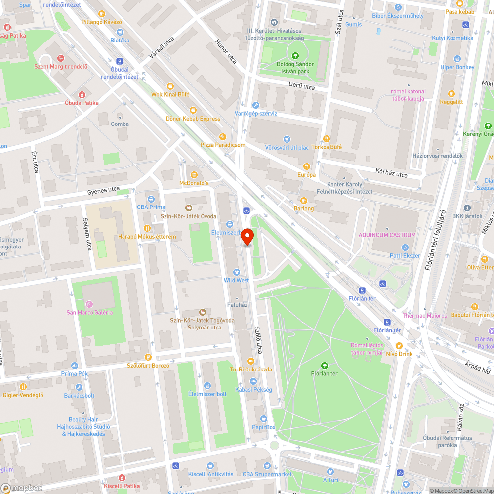 Dupla lámpaoszlop bejelentés helye