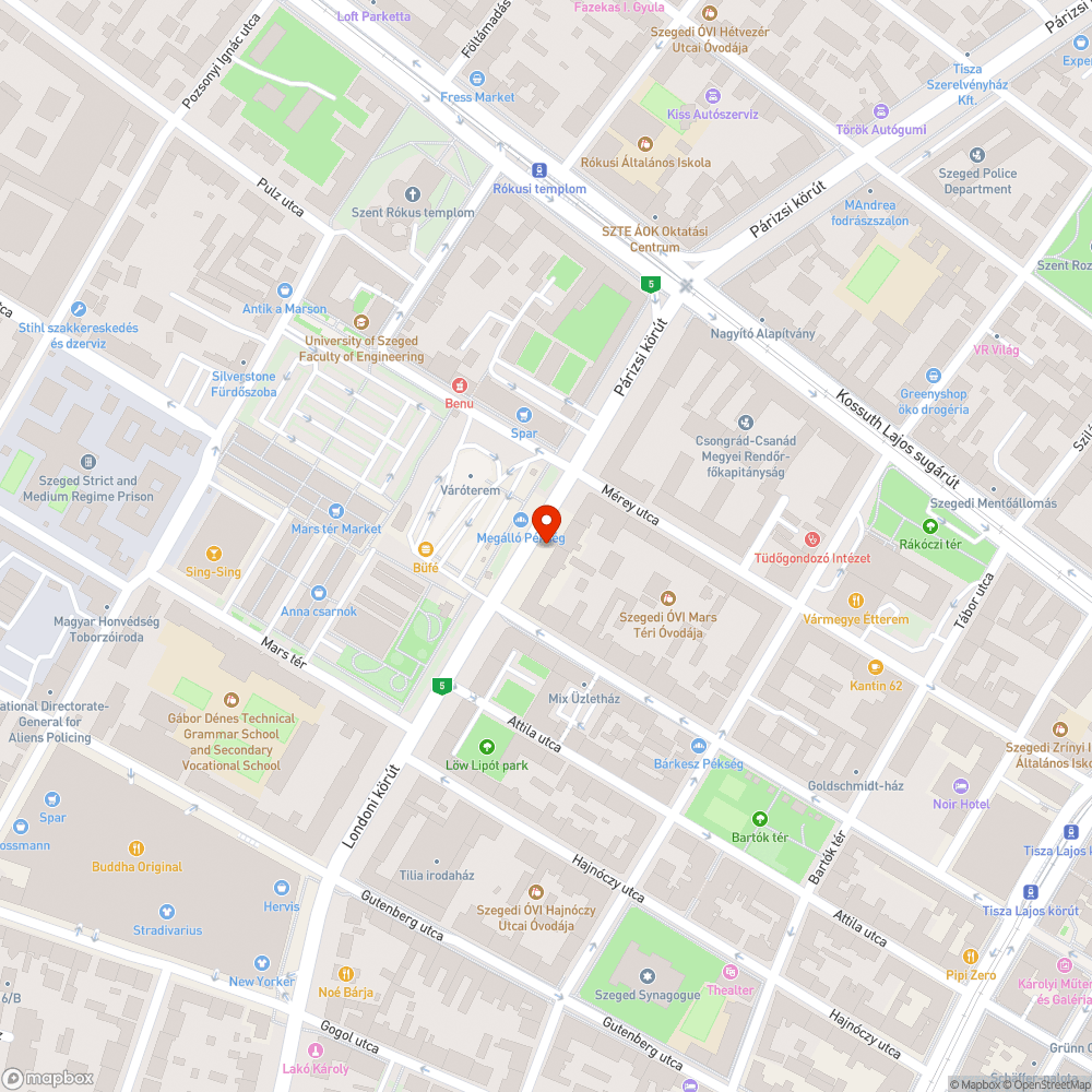 Kátyúk és megsüllyedt járdaszakasz - Mars tér bejelentés helye