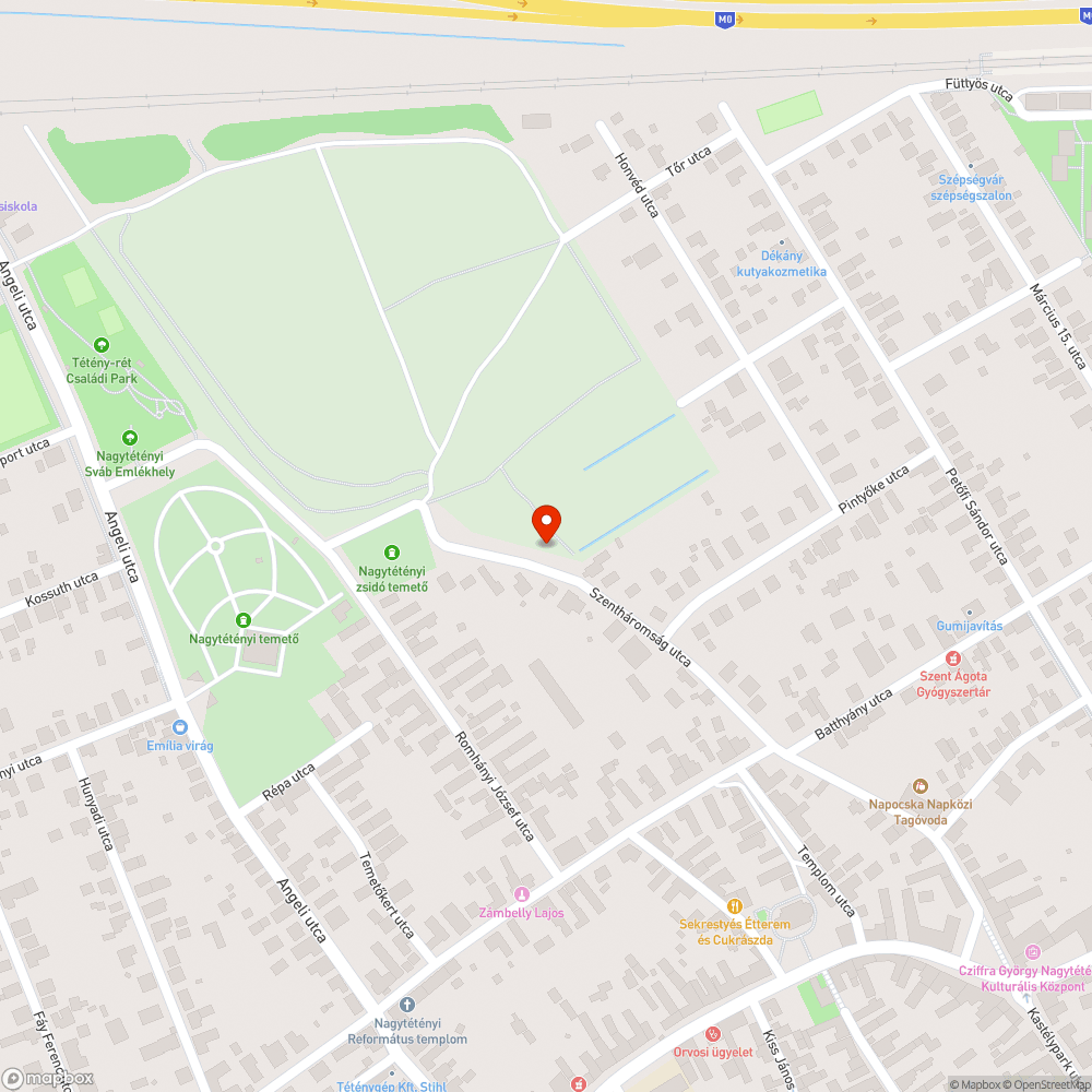 Úttestet elfoglaló növény bejelentés helye