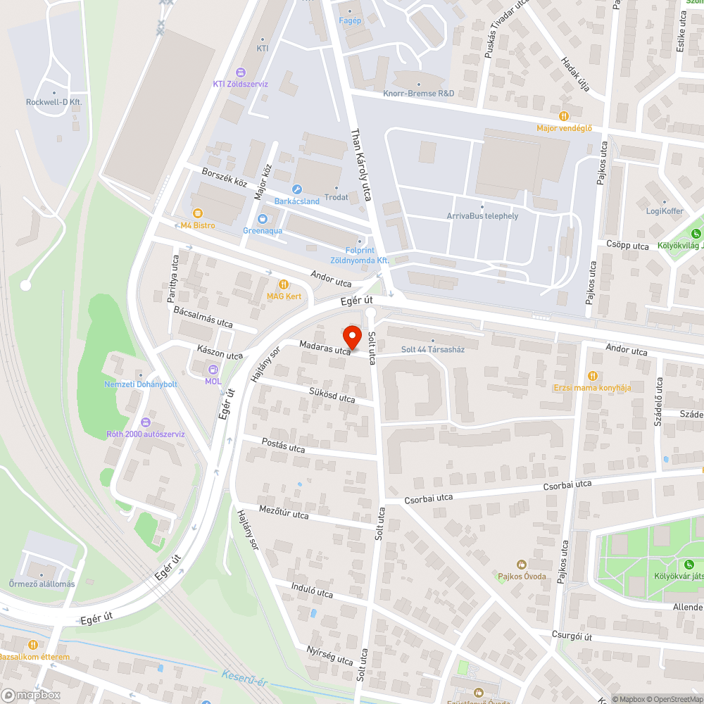 Elhagyott autó bejelentés helye