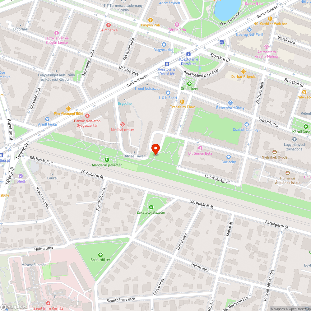 Megsüllyedt járda bejelentés helye