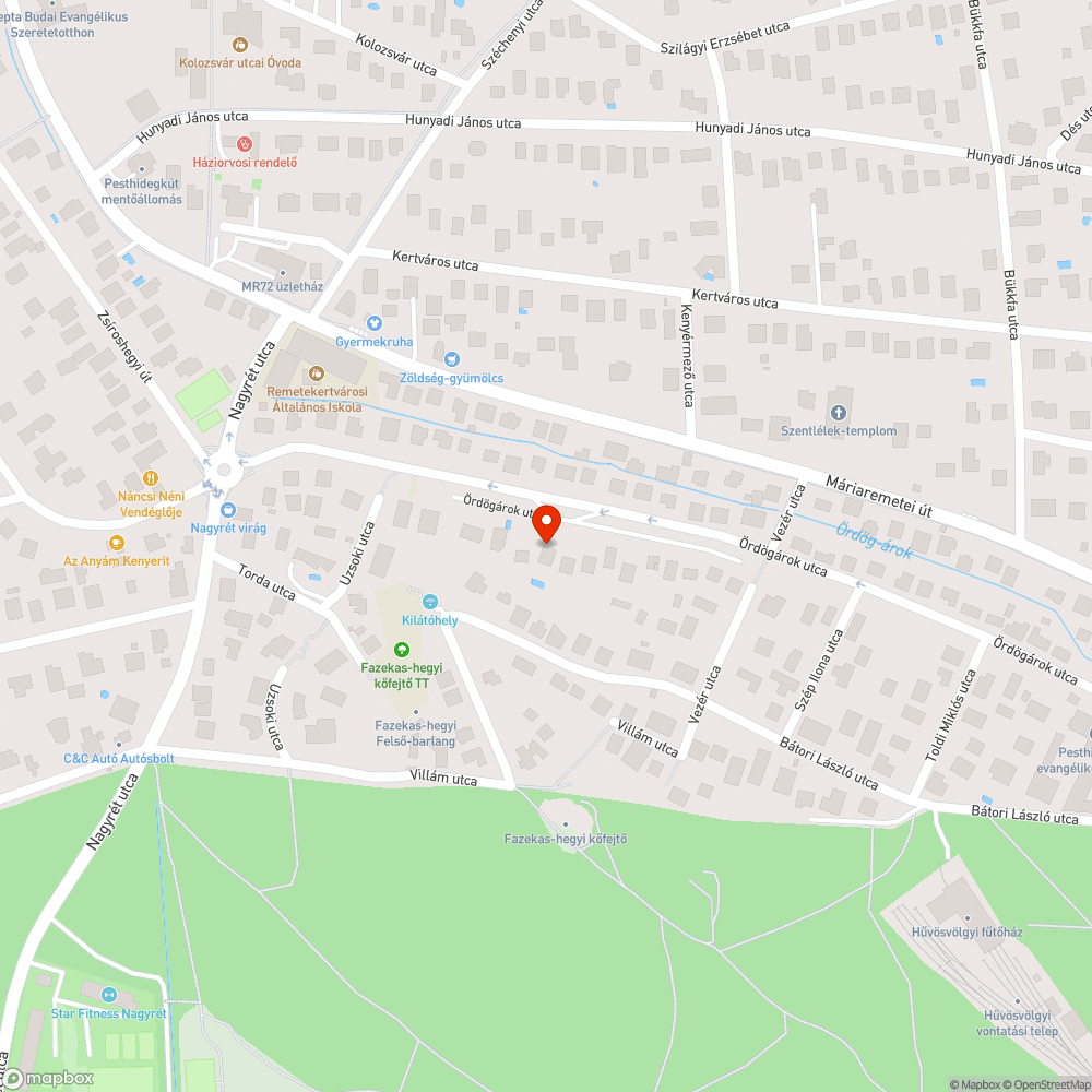 Kerékpárútra erősen belógó növényzet bejelentés helye