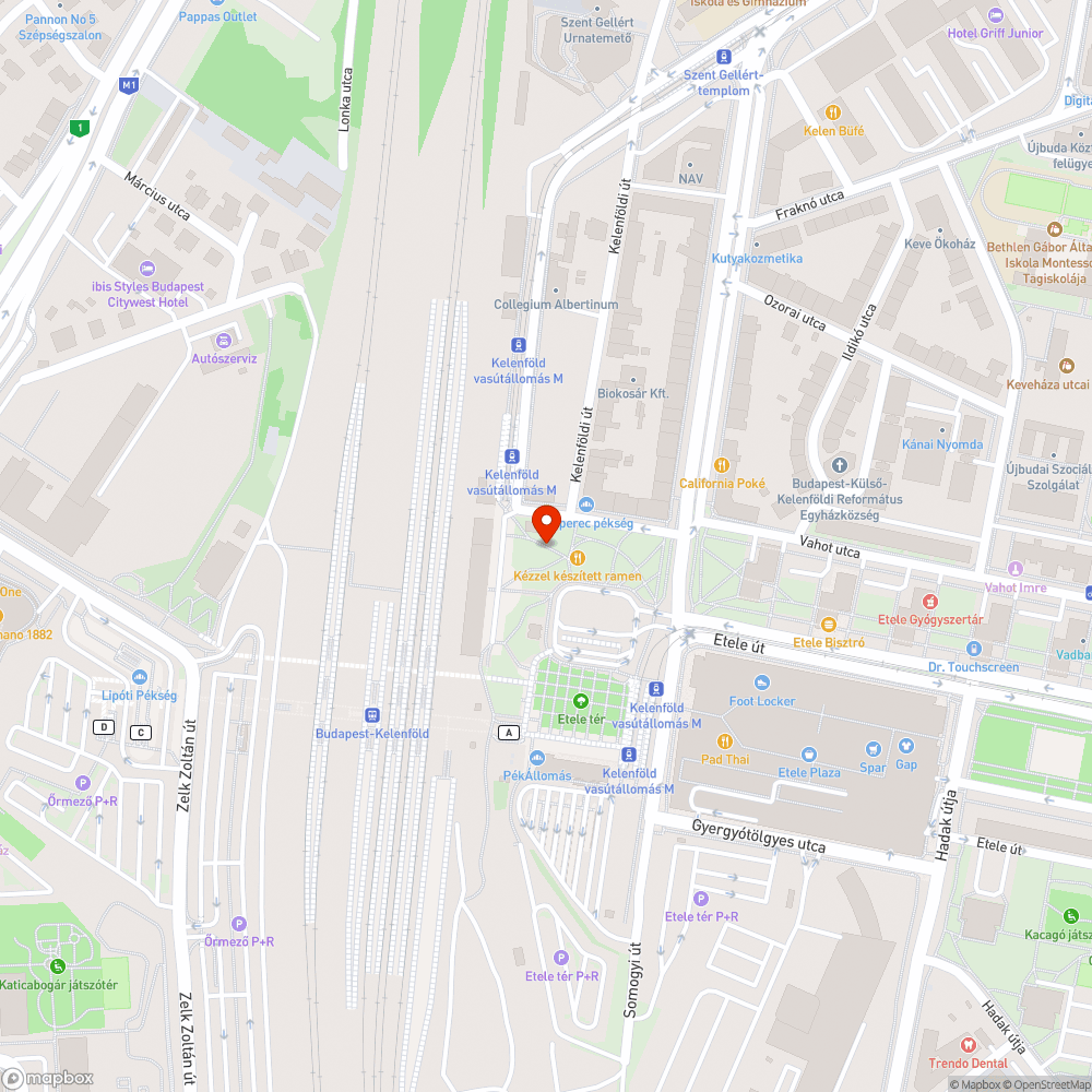 Megsüllyedt járda bejelentés helye