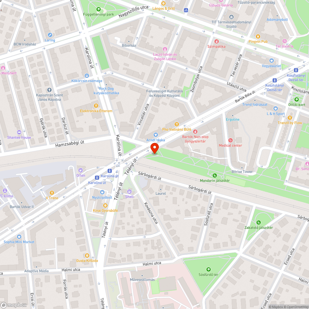 Megsüllyedt járda bejelentés helye