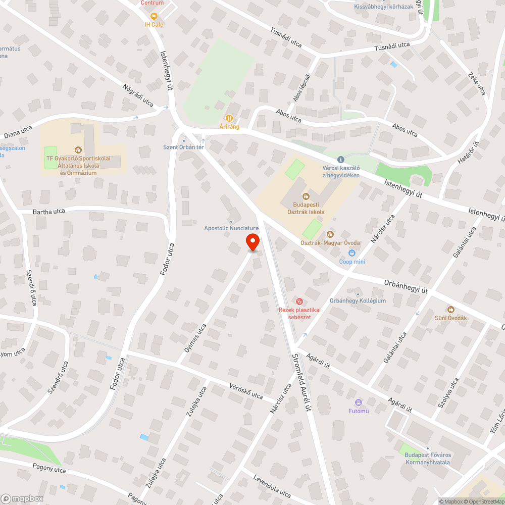 Elhagyott autó bejelentés helye