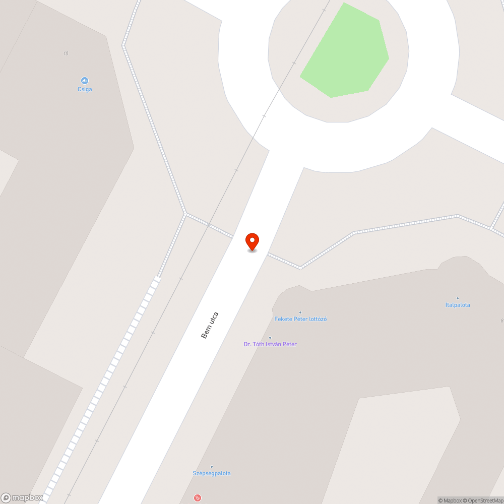 Megdőlt tábla bejelentés helye