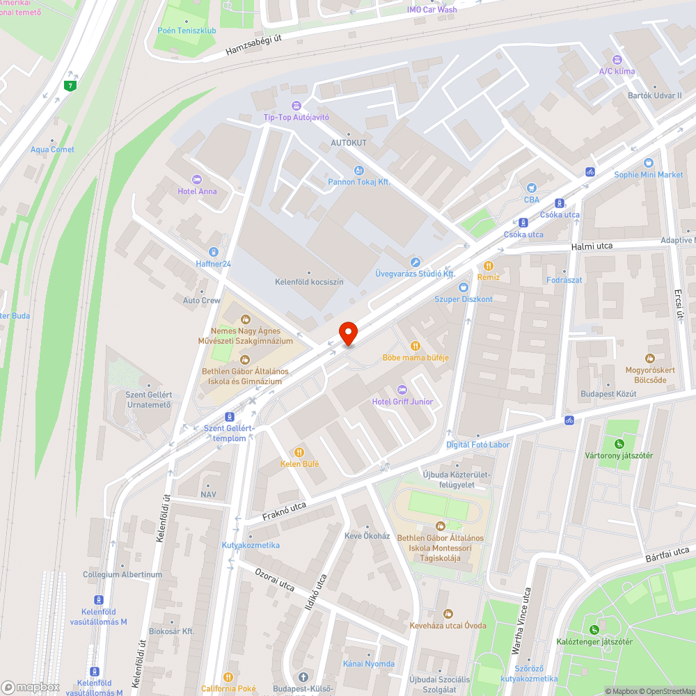 Megállónak látszó terület 2. bejelentés helye