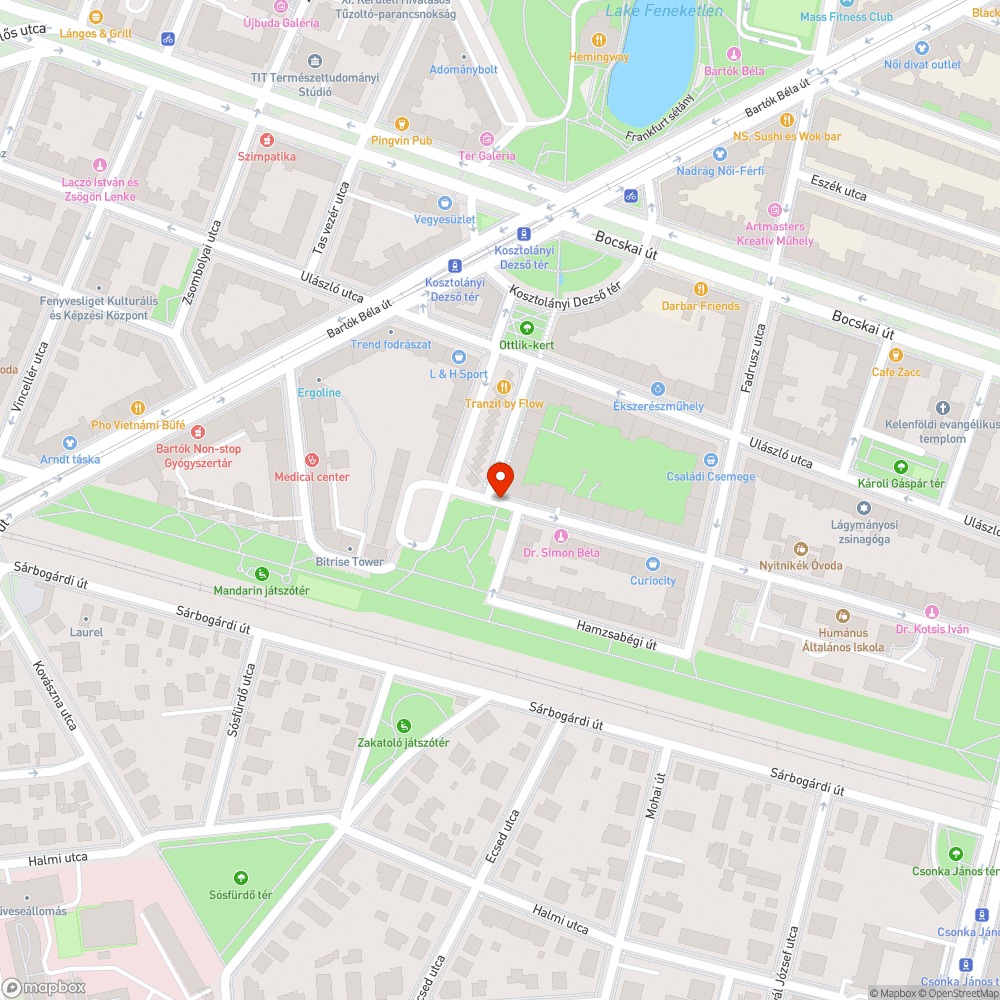 Megsüllyedt útburkolat bejelentés helye