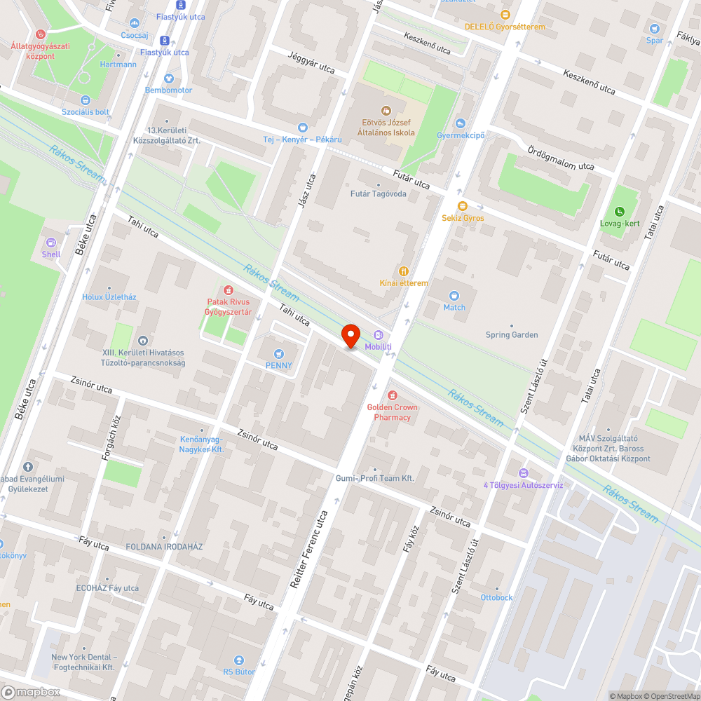 Beszakadt járda bejelentés helye