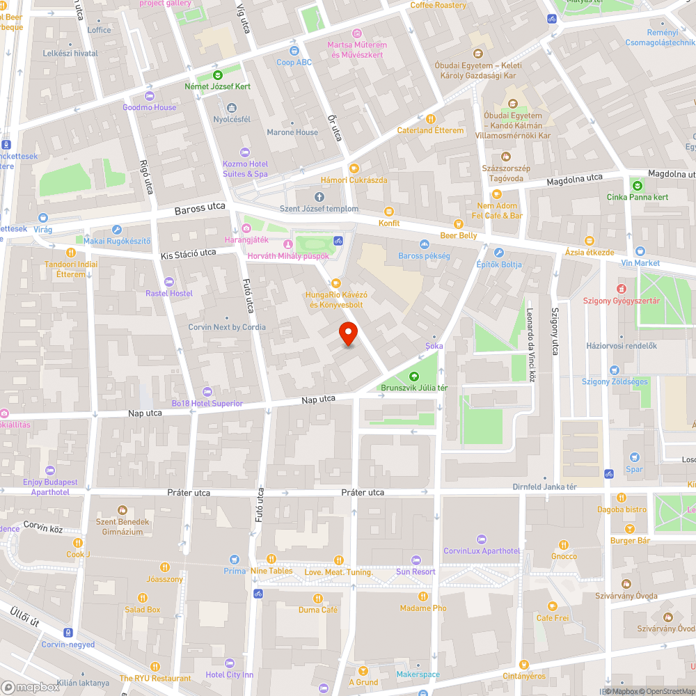 Gyengeáramú elosztó bejelentés helye