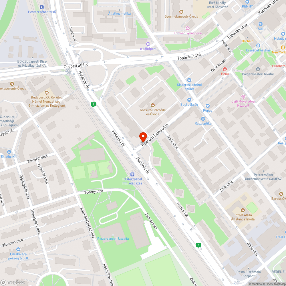 Útburkolati jelek hiánya bejelentés helye