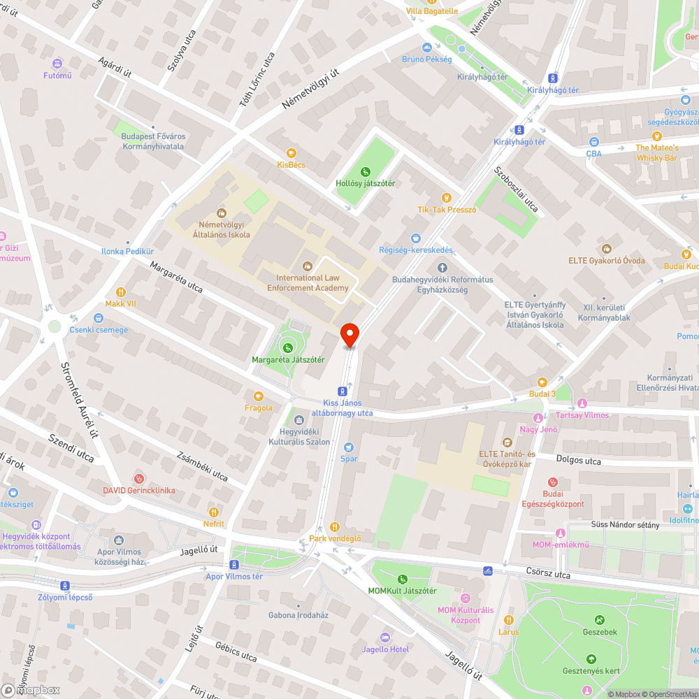 Hibás villamospálya bejelentés helye