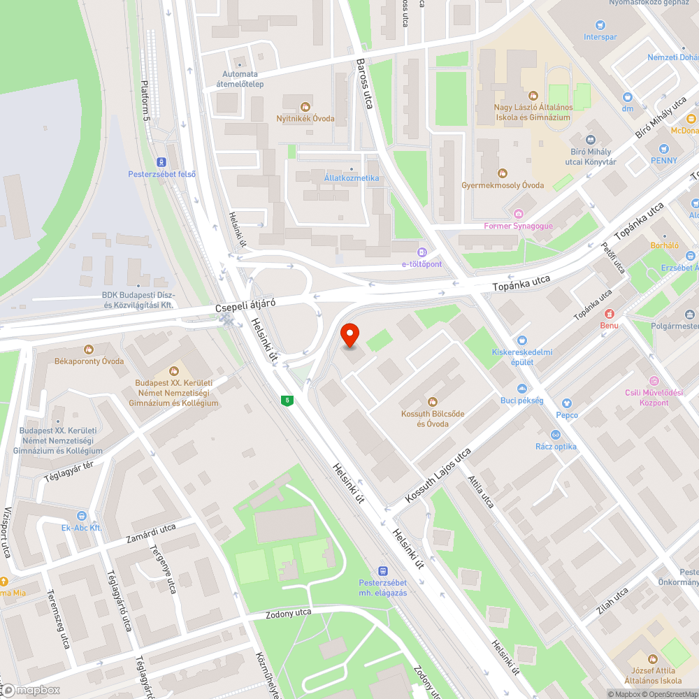 RCT 316 bejelentés helye