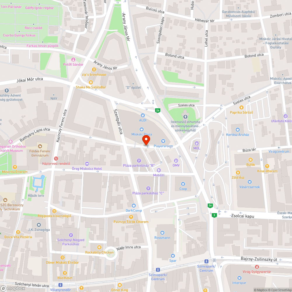 Elferdült, sérült keretü fedlap bejelentés helye