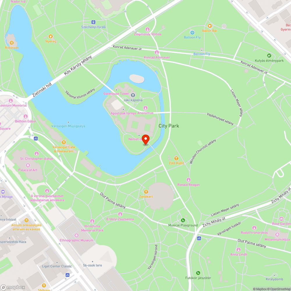 Szenyezett, szemetes városligeti tó bejelentés helye