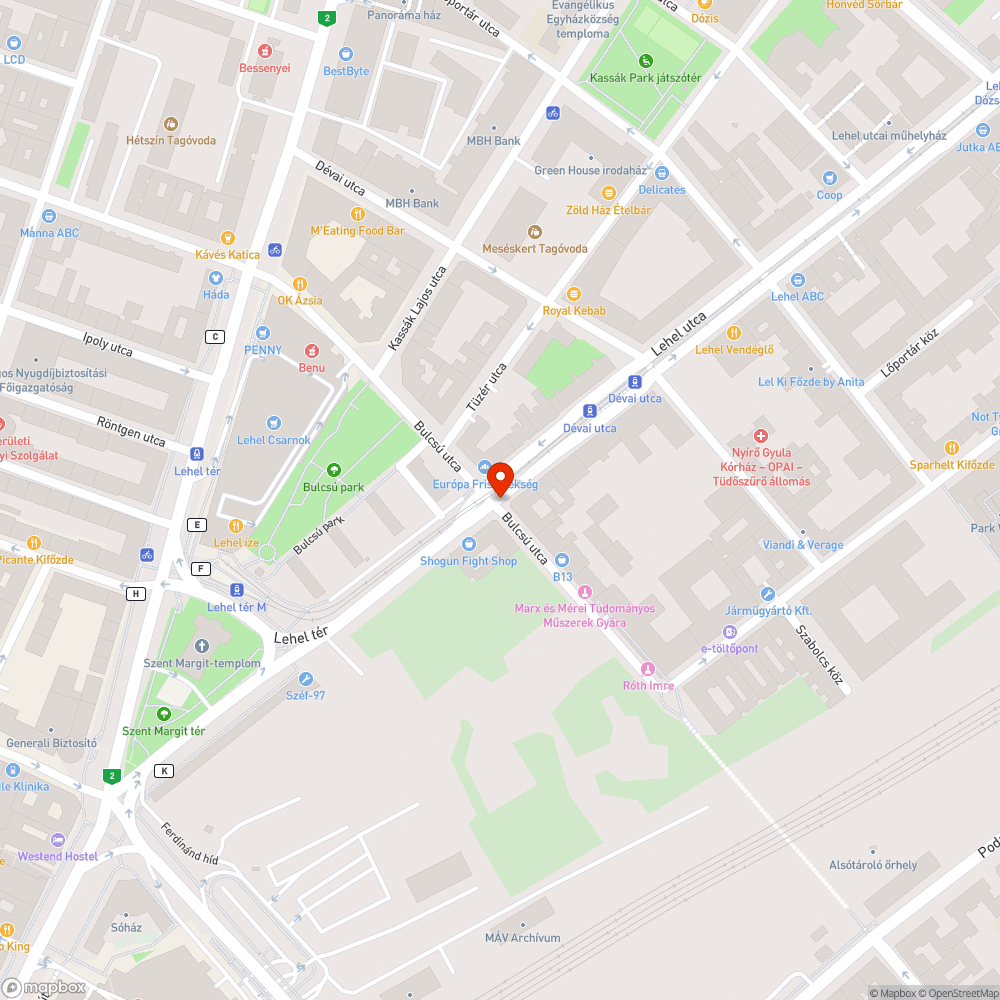 A Bulcsú utca felől irreálisan sokat kell várni a zöldjelzésre bejelentés helye