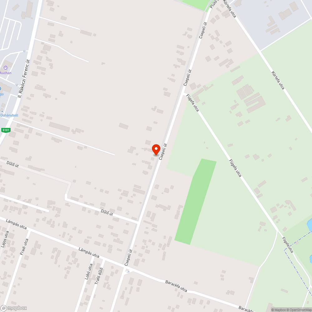 Megsüllyedt aknafedő bejelentés helye