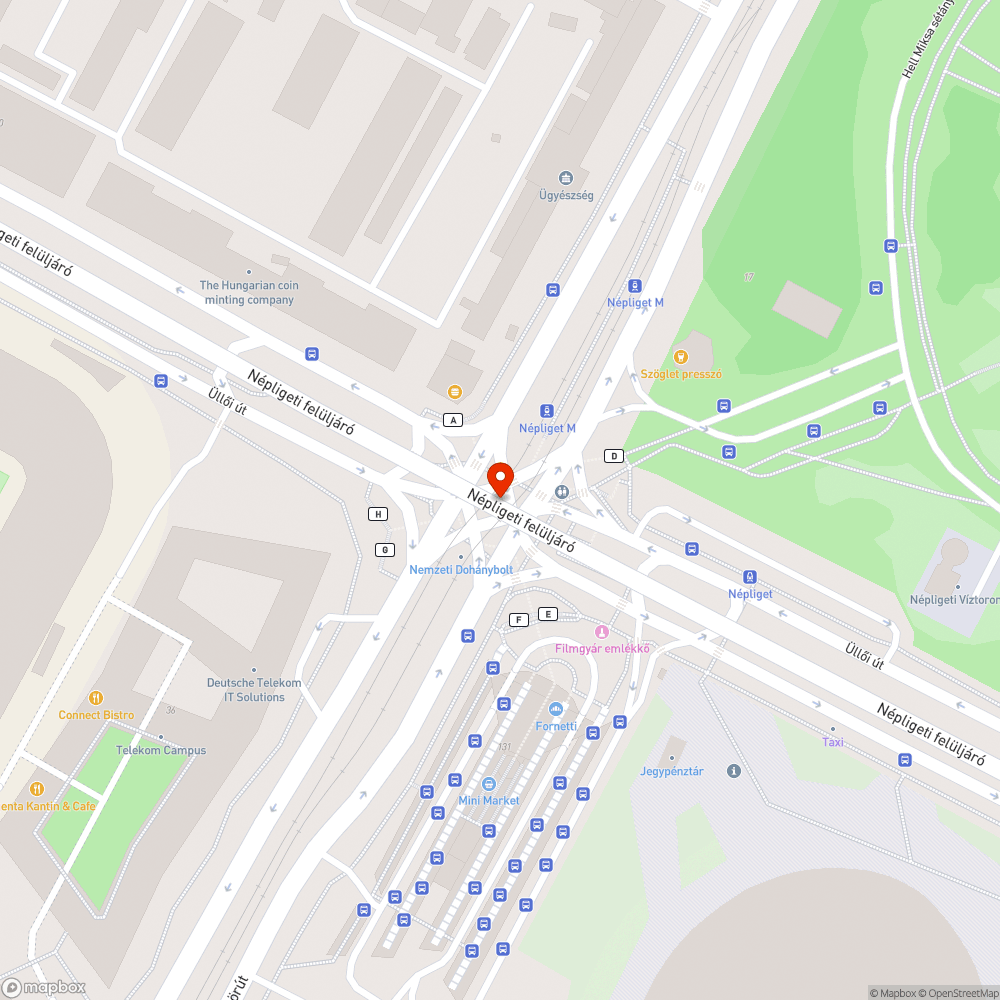 Az Üllői úti felüljáróról betondarabok hullanak alá bejelentés helye