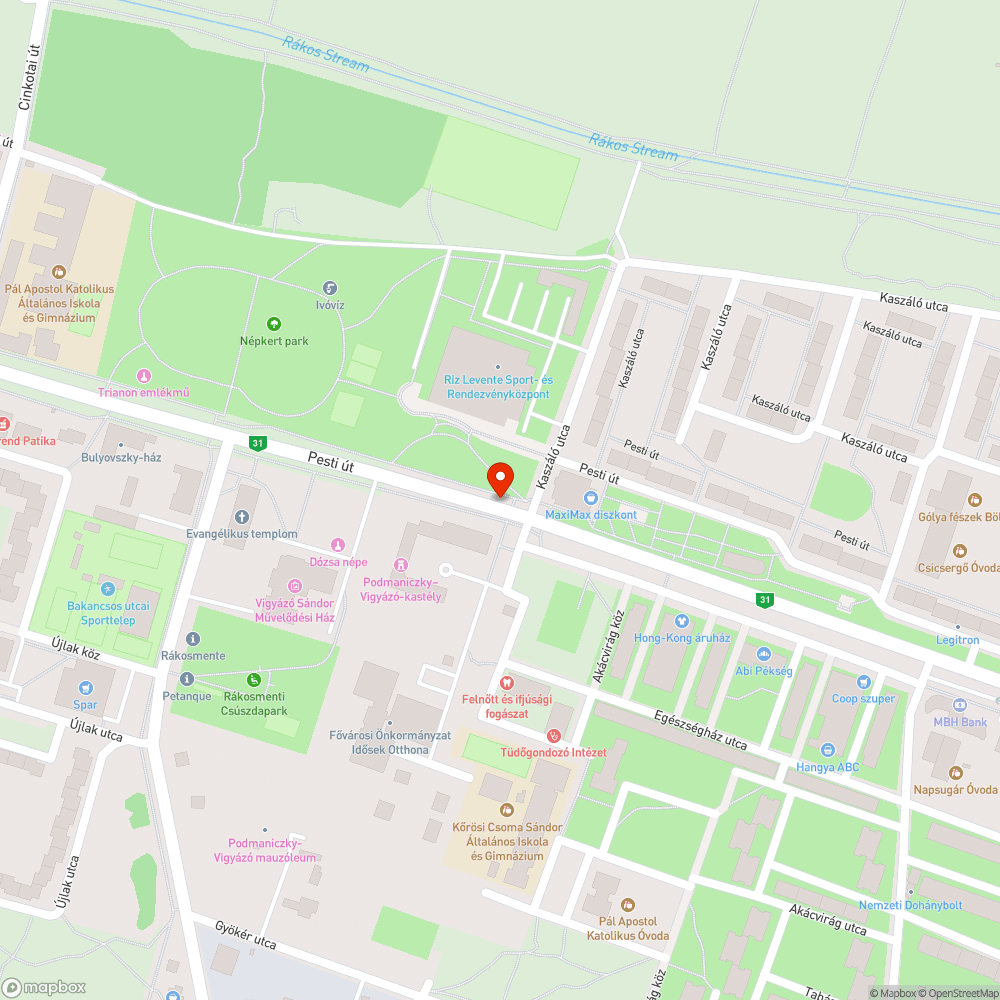 Koszos kerékpárút bejelentés helye