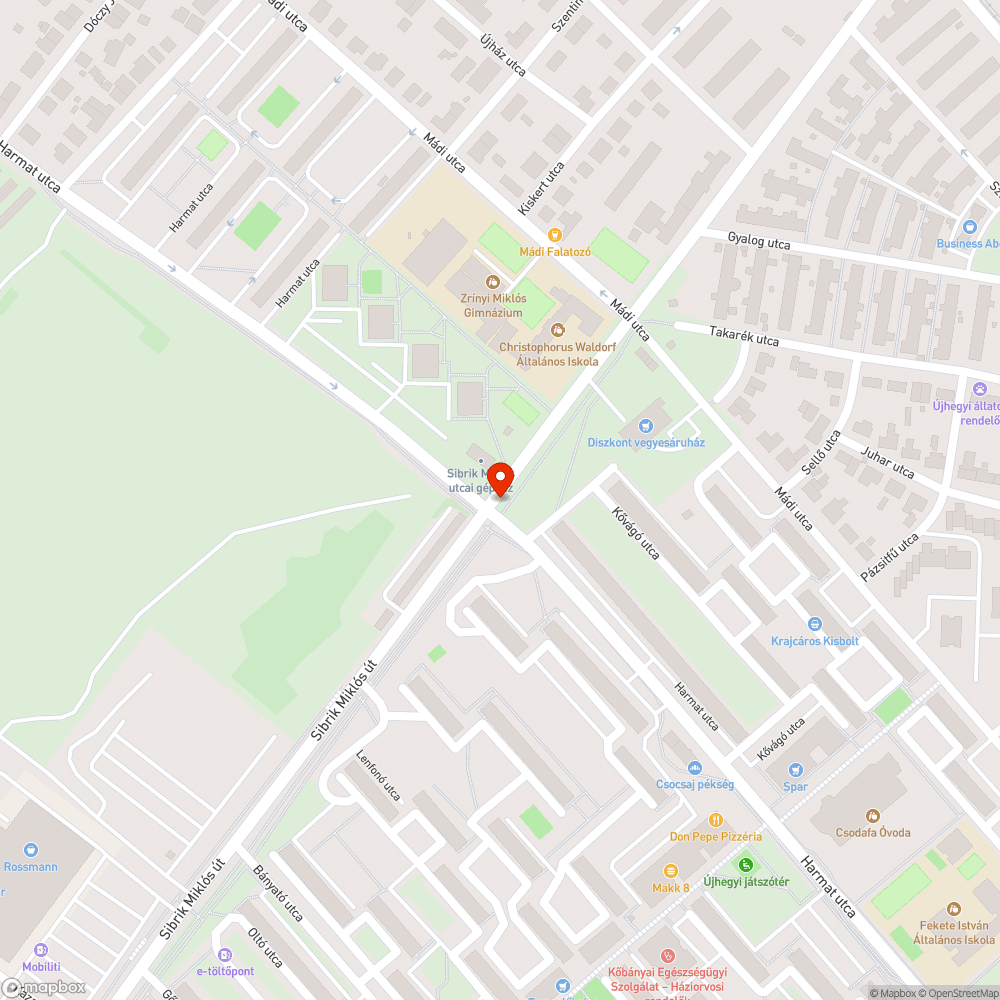 Kátyú X. Kerület Harmat utcában bejelentés helye