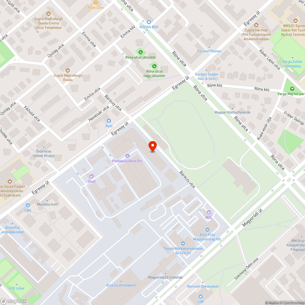 Szeméthalom a Báróczy utcában bejelentés helye