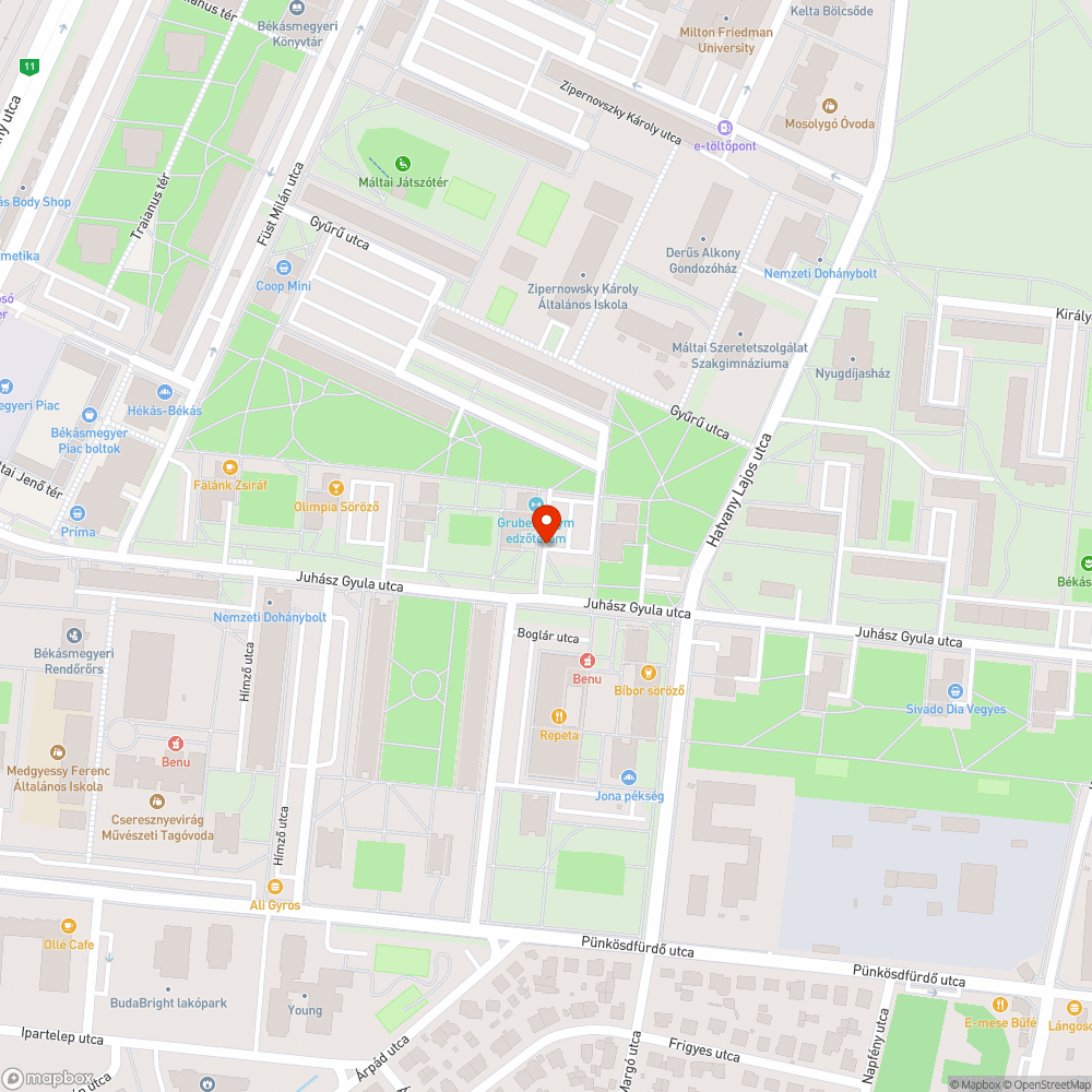 Kátyús útszakasz bejelentés helye