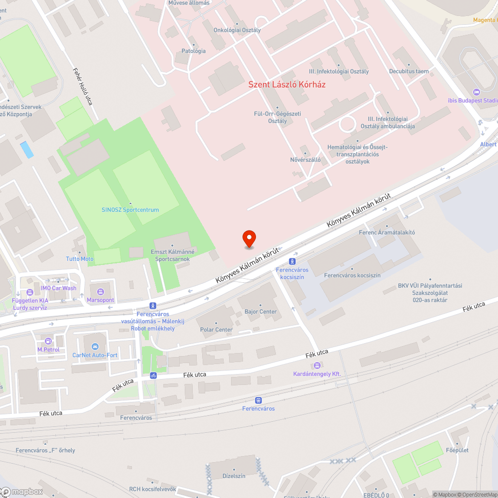 Elhagyott autógumi bejelentés helye