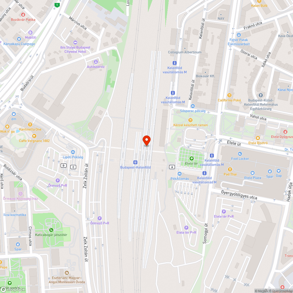 Piszkos és sérült burkolatok Kelenföld vasútállomáson bejelentés helye