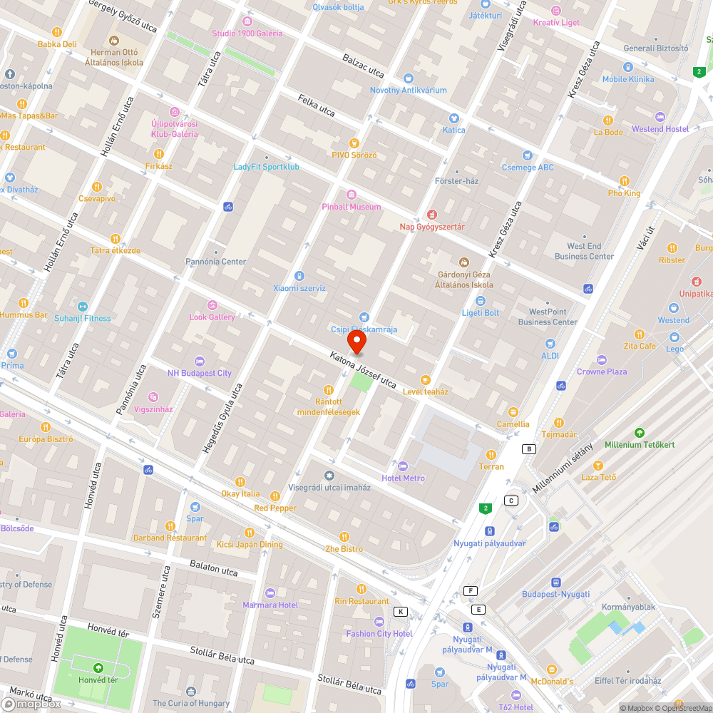 Félig kidöntött poller bejelentés helye