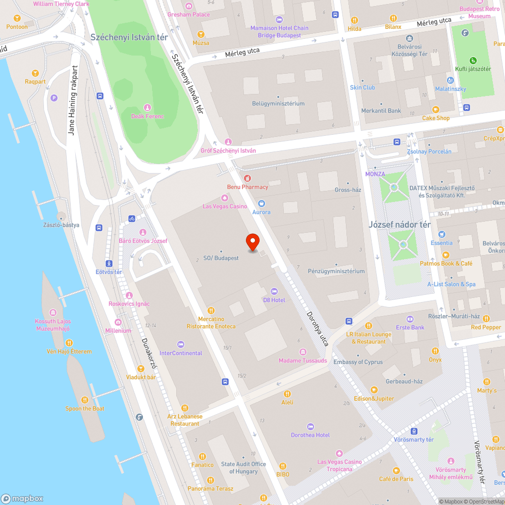 Leszakadt kuka a V. Kerben bejelentés helye