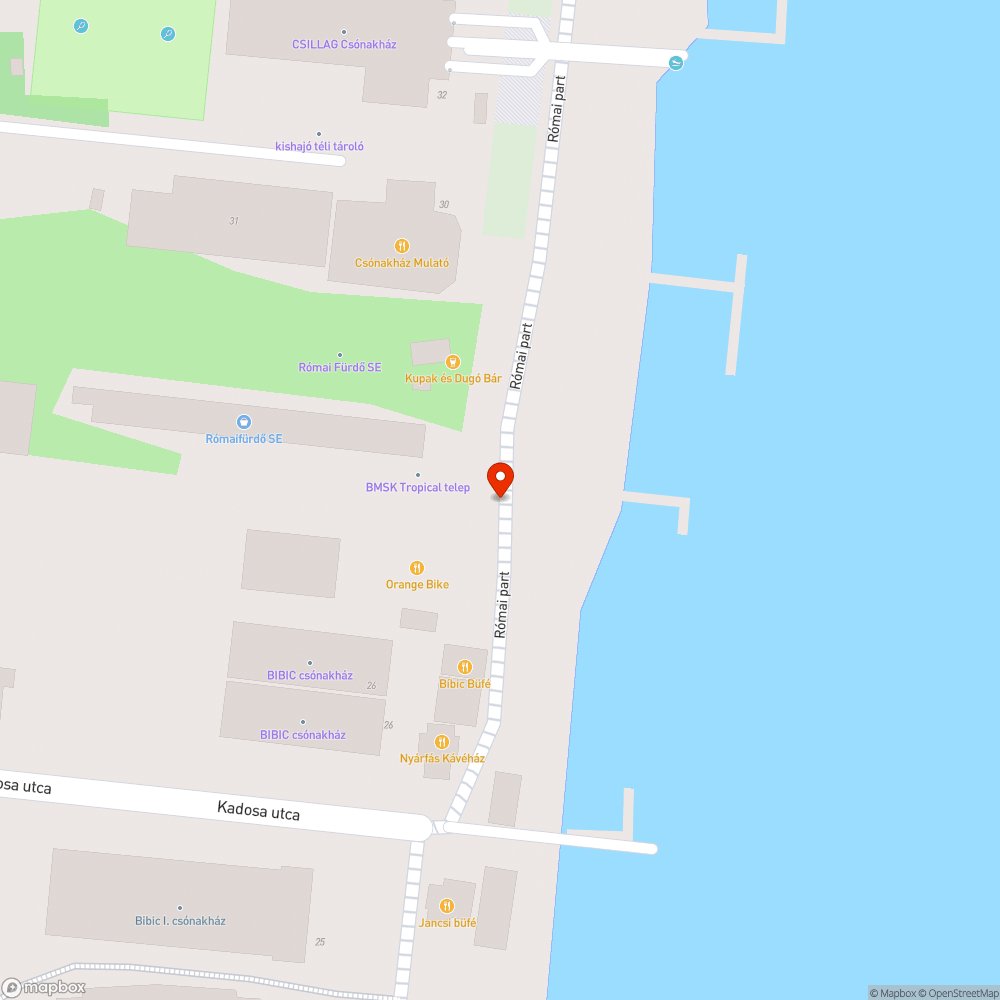 Római parti sétány, szemét bejelentés helye