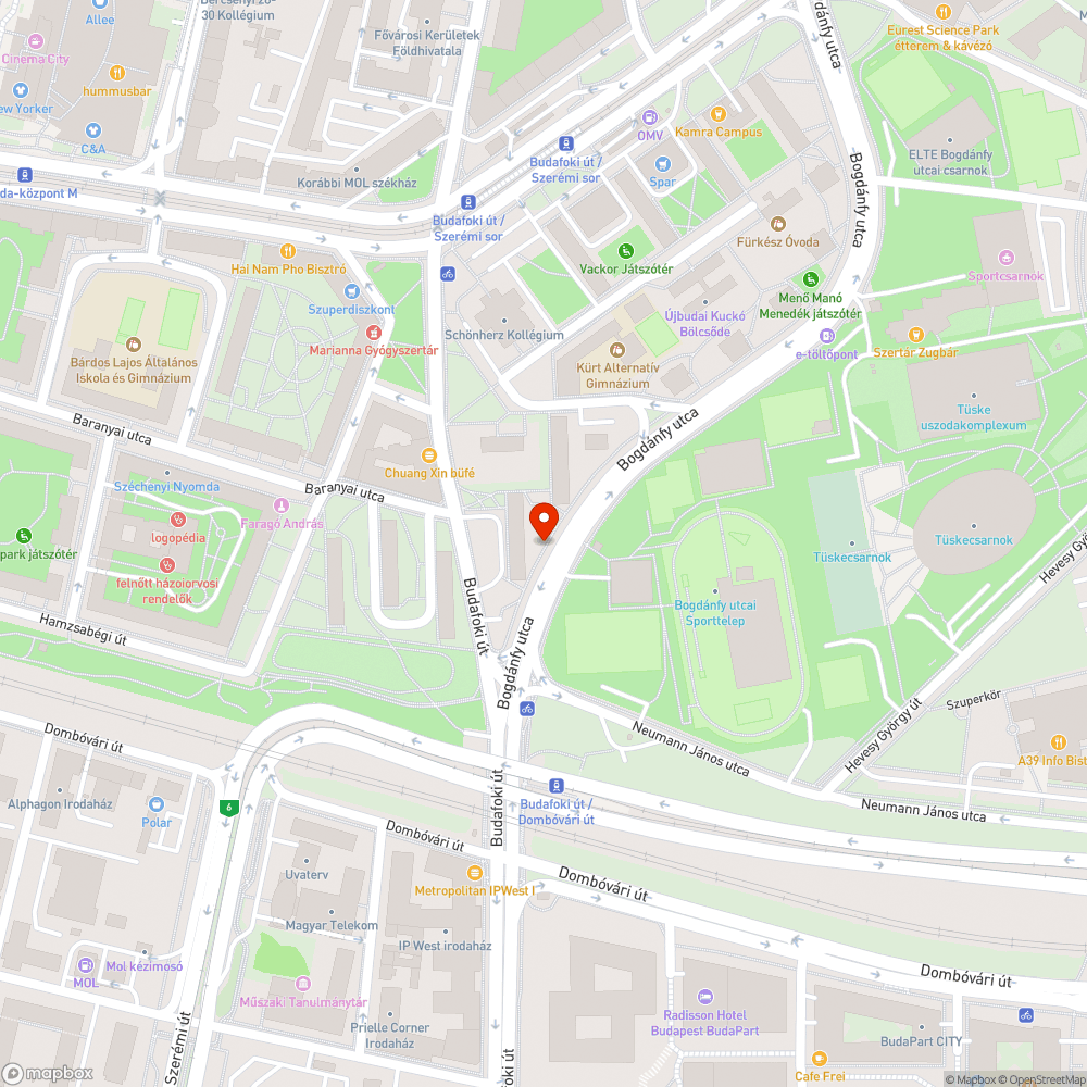 Magára hagyott autó a Bogdánfy utcában bejelentés helye