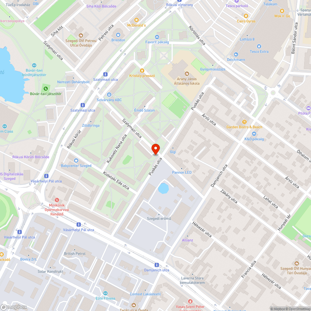 Félig kiszáradt fa - Puskás u.11. bejelentés helye