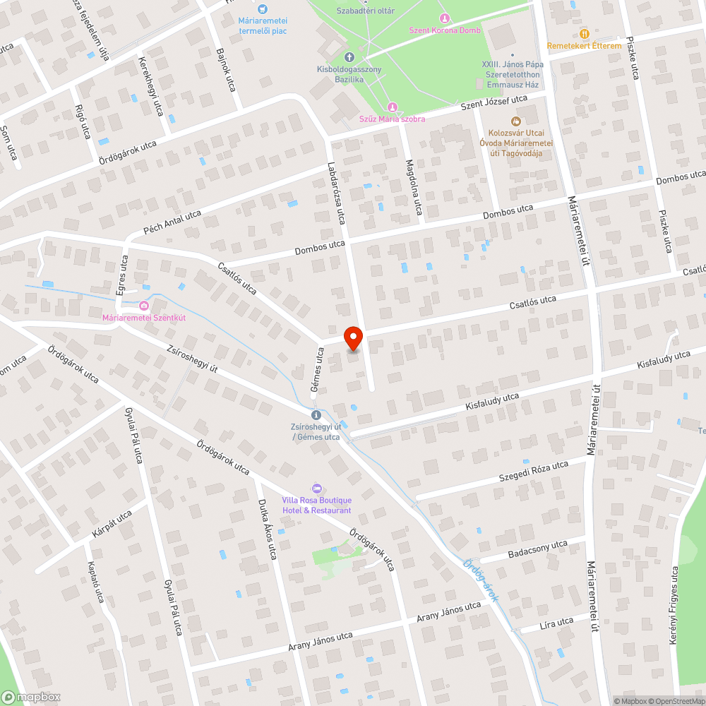 Gaz bejelentés helye