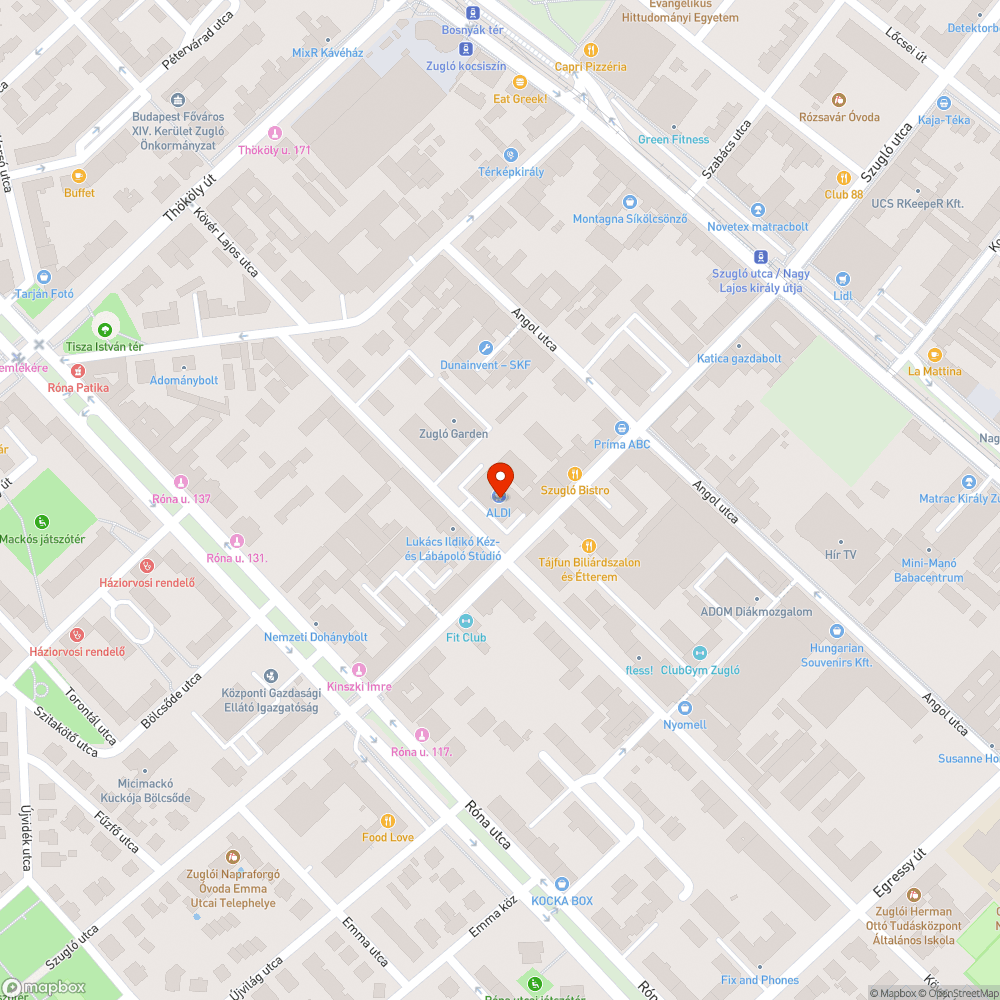 Szugló utcai ALDI áruháznál nincs kerékpártároló bejelentés helye