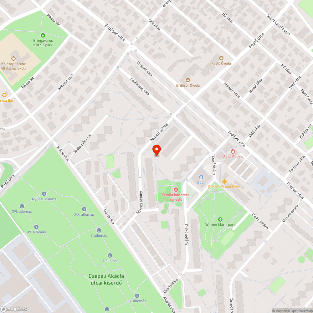 Elgörbült bejelentés helye