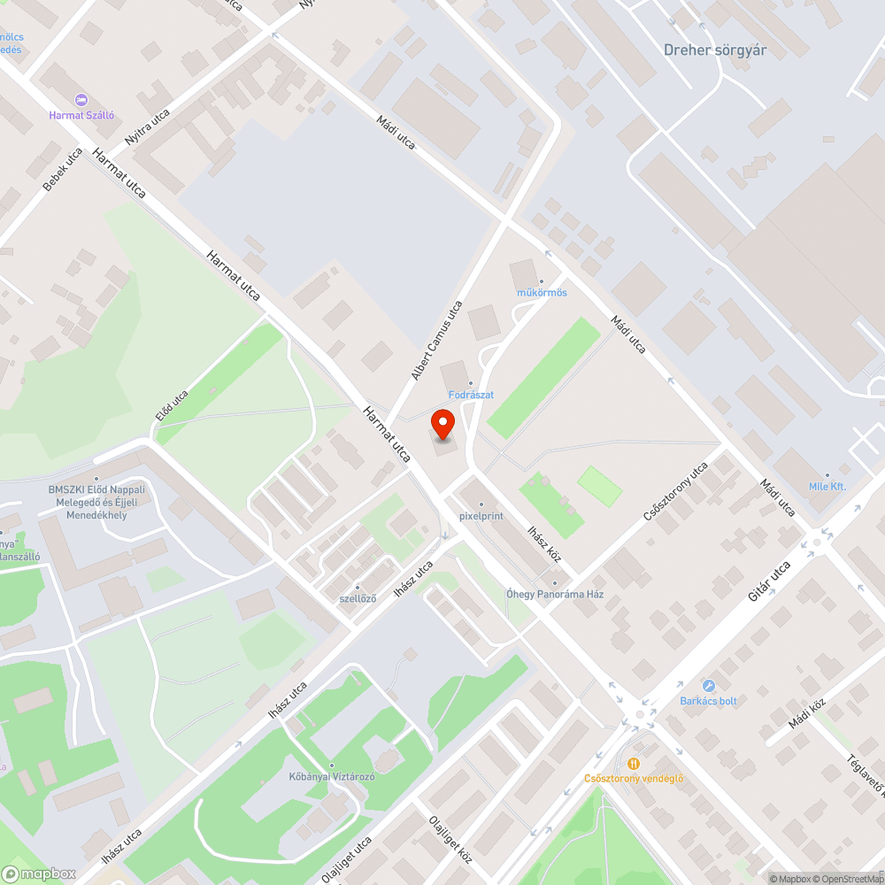 Kiégett lámpa bejelentés helye