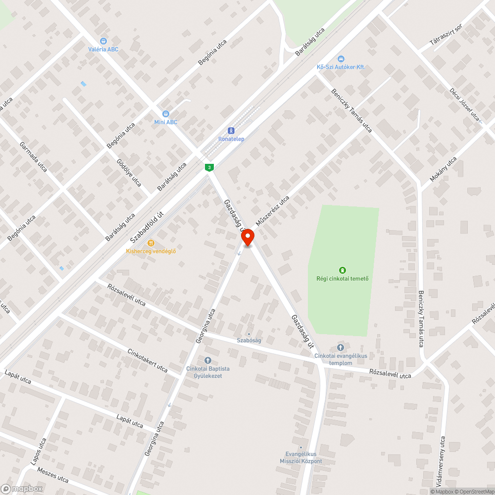 Gazos park bejelentés helye