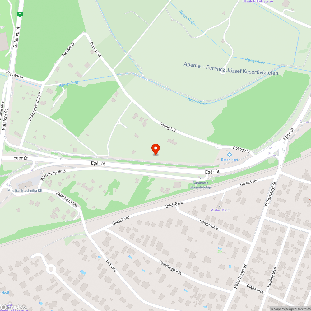 Abroncsgyilkos kerékpárút az Egér út mellett bejelentés helye