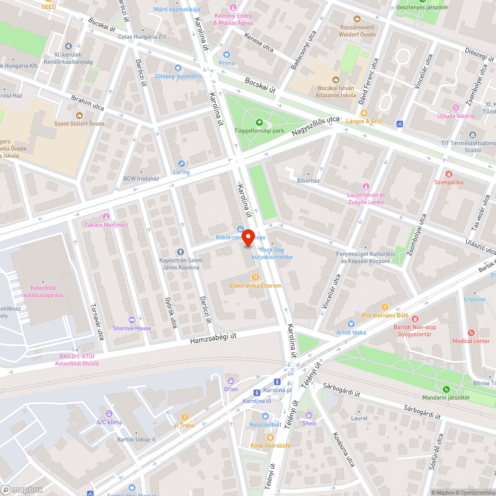 Belógó bokrok - Karolina út 61-63 bejelentés helye