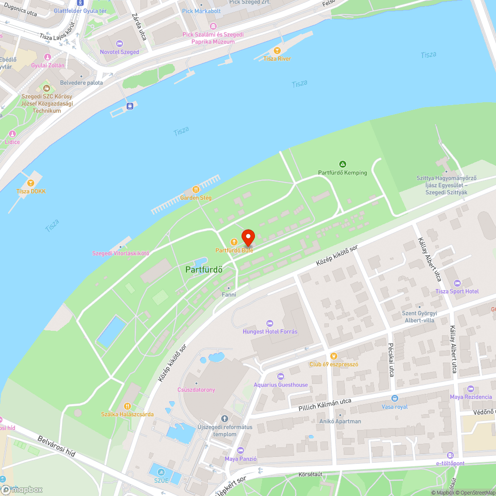 Kátyú - Partfürdő bejelentés helye