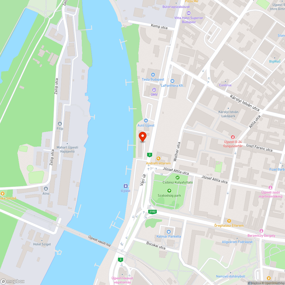 Újpesti hajóállomás szeméthalom bejelentés helye