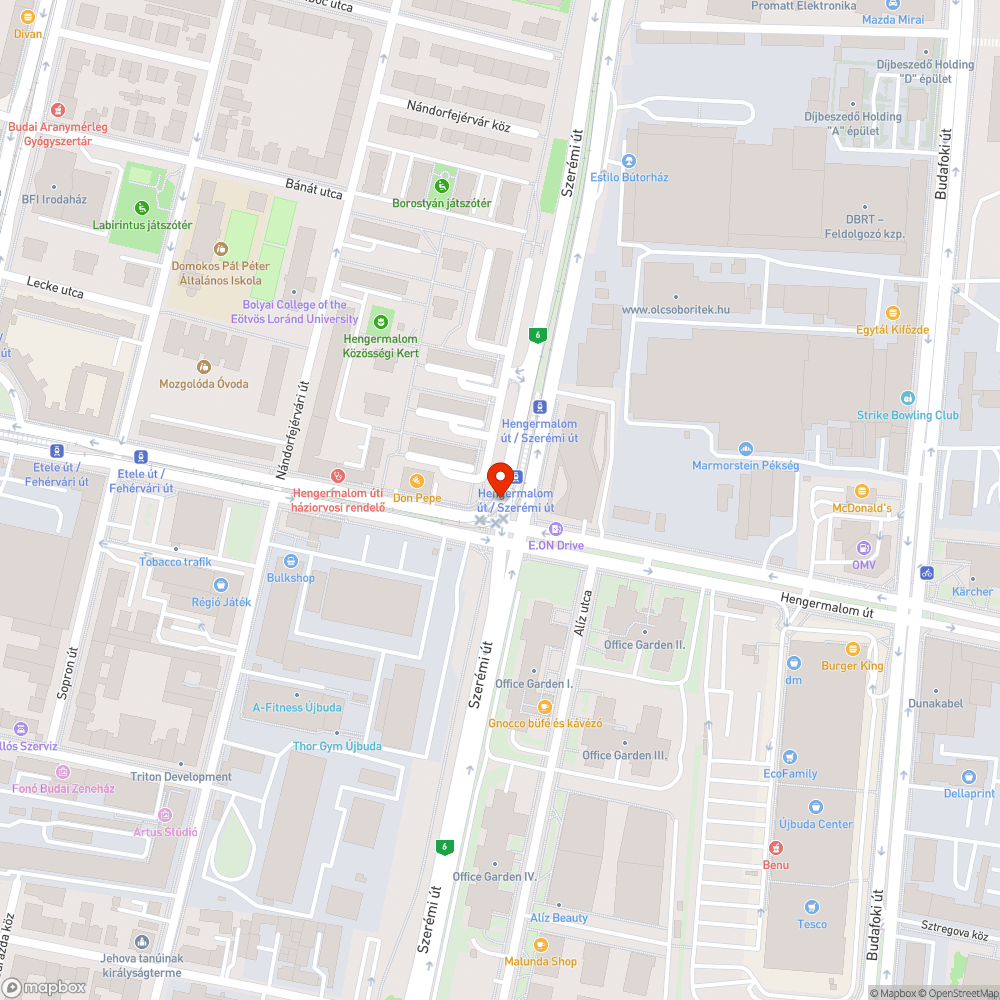 Hiányzó fényterelő bejelentés helye