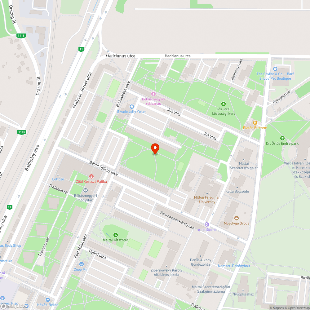 Járdajavítás bejelentés helye