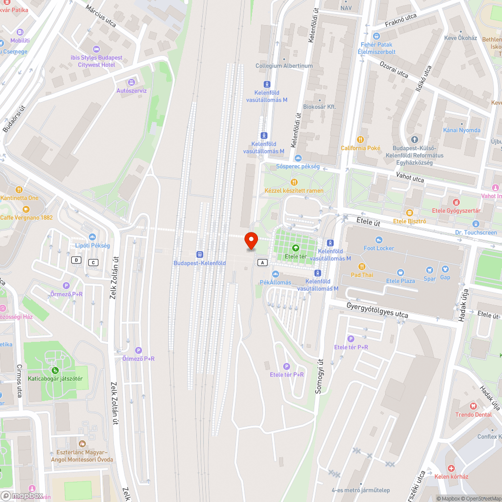 Kelenföld vasútállomás lifthívó bejelentés helye